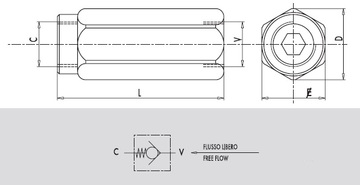 Клапан обратный VU 1/2" 1Bar