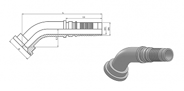 Фл. 1"3000/45-16 int (44,5) DN25