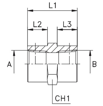 Тройник BSP 1/2"-3/8"-1/2" (Ш-Ш-Ш)