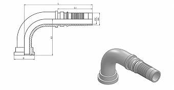 Фл. 1.1/4"3000/90-20 int (50,8) DN32