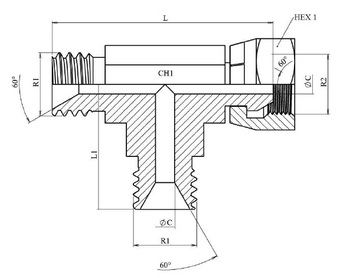 Тройник BSP 3/4" (Ш-Ш-Г)